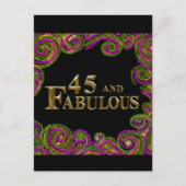 45e verjaardag  briefkaart (Voorkant)