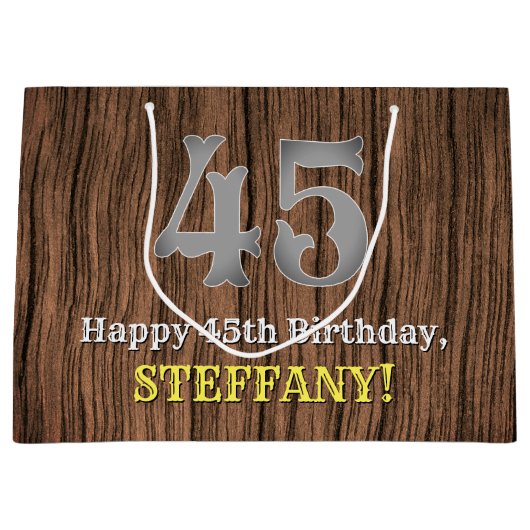 45e verjaardag: Country Western geïnspireerd uiter Groot Cadeauzakje (Voorkant)