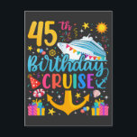 45e verjaardag Cruise B-Day Party Briefkaart<br><div class="desc">45th Birthday Cruise B-Day Party Grappig design Gift Classic Standaard Briefkaart Classic Collectie.</div>