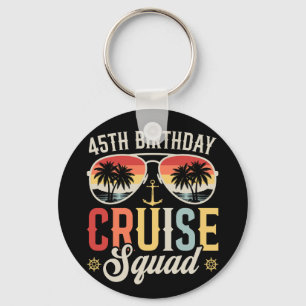 45E Verjaardag Cruise Squad Familie Matching Circl Sleutelhanger