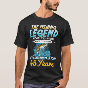 45e verjaardag De Vissende 45 jaar visserij T-shirt