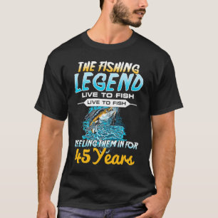 45e verjaardag De Vissende 45 jaar visserij T-shirt