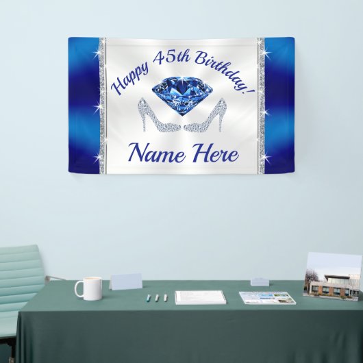 45e verjaardag Decoraties voor haar, 45e verjaarda Spandoek (Beurs)