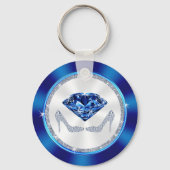 45e verjaardag feestdagen, saffier, hoge hakken sleutelhanger (Achterkant)