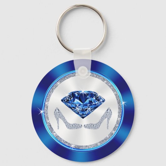 45e verjaardag feestdagen, saffier, hoge hakken sleutelhanger (Achterkant)