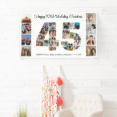 45e verjaardag feestnummer 45 fotocollage spandoek (Insitu)