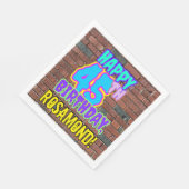 45e verjaardag ~ Fun, door Urban Graffiti geïnspir Servet (Hoek)