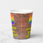 45e verjaardag: Fun Graffiti-geïnspireerde regenbo Papieren Bekers (Rechts)