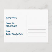 45e verjaardag: Fun Stars Pattern, Rainbow 45, Naa Briefkaart (Achterkant)