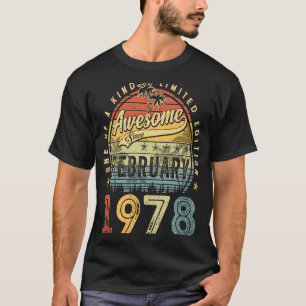 45e verjaardag Geweldige sinds februari 1978 45 ja T-shirt