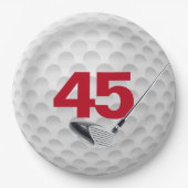 45e verjaardag Golf Ball Design Bord (Voorkant)
