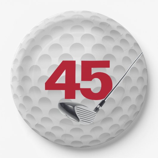 45e verjaardag Golf Ball Design Bord (Voorkant)