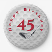 45e verjaardag Golf Ball Design Bord (Voorkant)