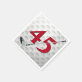 45e verjaardag Golf Club Napkins Servet (Hoek)
