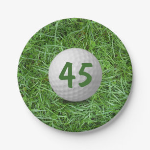 45e verjaardag Golfbal op Bord graspapier