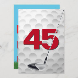 45e verjaardag golfthema kaart
