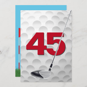45e verjaardag golfthema kaart