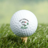 45e verjaardag Heren Monogram naam Golfballen (Insitu Shirt)