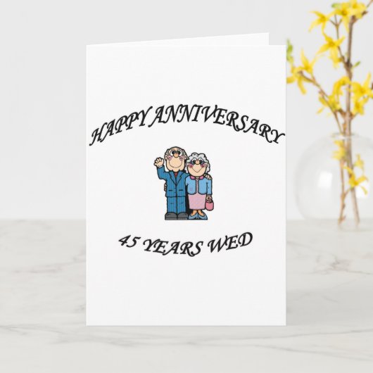 45e VERJAARDAG Kaart (Gele Bloem)