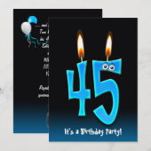 45e verjaardag kaart (Voorkant / Achterkant)