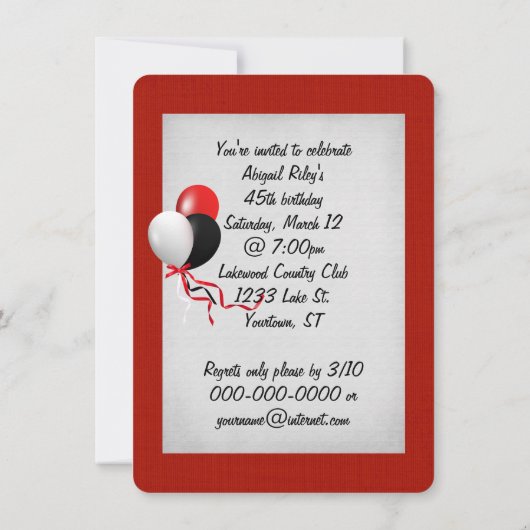 45e verjaardag kaart (Achterkant)