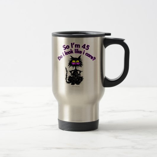 45e verjaardag kat cadeautjes reisbeker (Rechts)