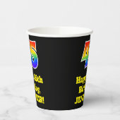 45e verjaardag: Kleurrijk, Leuk, Opwindend, Regenb Papieren Bekers (Links)