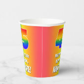 45e verjaardag: kleurrijk, vun regenboogpatroon #  papieren bekers (Rechts)