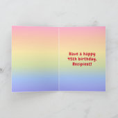45e verjaardag: kleurrijke regenboog # 45, Naam va Kaart (Binnen)