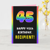 45e verjaardag: kleurrijke regenboog # 45, Naam va Kaart (Gele Bloem)