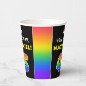 45e verjaardag: kleurrijke regenboog # 45, Naam va Papieren Bekers (Links)