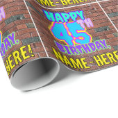 45e verjaardag: Leuk, Urban Graffiti geïnspireerd  Cadeaupapier (Rol Hoek)