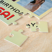 45e verjaardag: Leuke regenboog #, Aangepaste naam Legpuzzel (Zijkant)