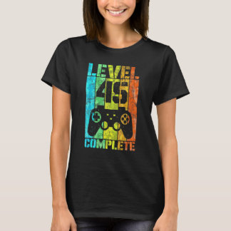 45e verjaardag Man gamerniveau voltooid 45 jaar T-shirt