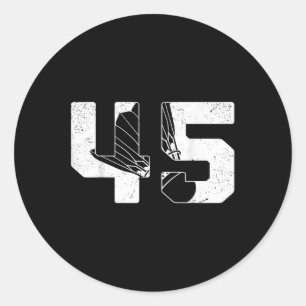 45e verjaardag Mannen Badminton Speler Badminton 4 Ronde Sticker