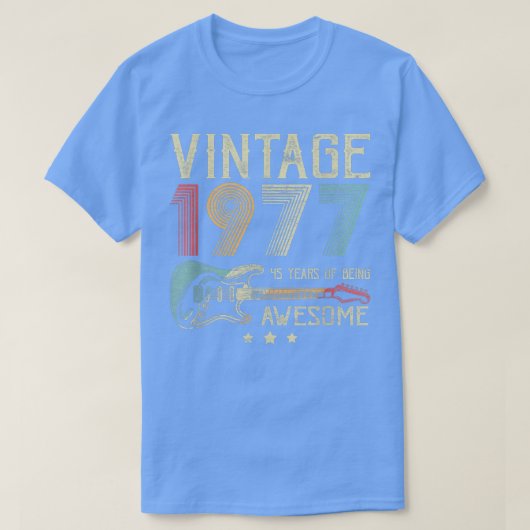 45e verjaardag Mannen Geweldige 1977 Gui T-shirt (Design voorkant)