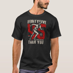 45e verjaardag met een looppas van 45 jaar t-shirt