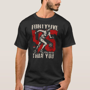 45e verjaardag met een looppas van 45 jaar t-shirt