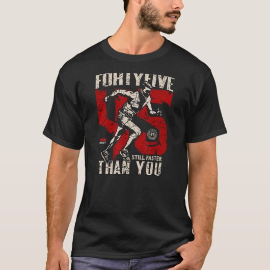 45e verjaardag met een looppas van 45 jaar t-shirt (Voorkant)