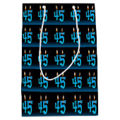 45e verjaardag met oogbalkaarsen medium cadeauzakje (Voorkant)