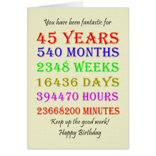 45e verjaardag Mijlpalen