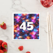 45e Verjaardag Neon Polygoon Abstract Servet (Insitu)