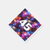 45e Verjaardag Neon Polygoon Abstract Servet (Hoek)