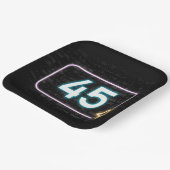 45e verjaardag Neon Sign On Brick Papieren Bordje (Gebogen)