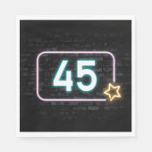 45e verjaardag Neon Sign On Brick Servet (Voorkant)