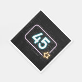 45e verjaardag Neon Sign On Brick Servet (Hoek)