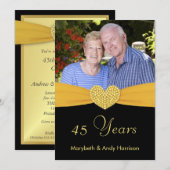 45e verjaardag - Nep zak - Aangepaste uitnodiginge Kaart (Voorkant / Achterkant)