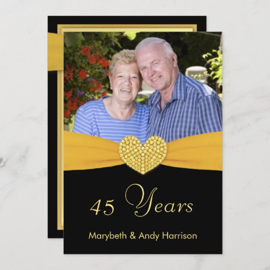 45e verjaardag - Nepzak - Aangepaste uitnodigingen (Voorkant / Achterkant)