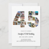 45e verjaardag nummer 45 aangepaste fotocollage kaart (Voorkant)
