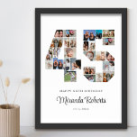 45e verjaardag nummer 45 aangepaste fotocollage poster<br><div class="desc">Vier 45e verjaardag met dit gepersonaliseerde nummer 45 fotocollage poster. Dit aanpasbare geschenk is ook perfect voor trouwdag. Het is een geweldige manier om waardevolle herinneringen van je bruiloft en getrouwd leven weer te geven. Het poster bevat een collage van foto's die die speciale momenten vastleggen, en het kan worden...</div>